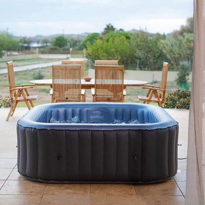 MSpa C-TE062 Tekapo Comfort Series Six-Person Inflatable Square Bubble Spa Hot Tub With 132 Bubble Jets