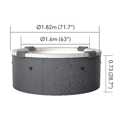 MSpa Denver Frame Series Six-Person Inflatable Round Hot Tub With Hydro Massage