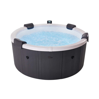 MSpa Denver Frame Series Six-Person Inflatable Round Hot Tub With Hydro Massage
