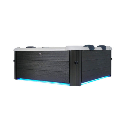 MSpa F-OS063W Oslo Supreme 6-Person 120 Jets Square Spa W/ LED Lights & Integrated App Control (SAK93516)