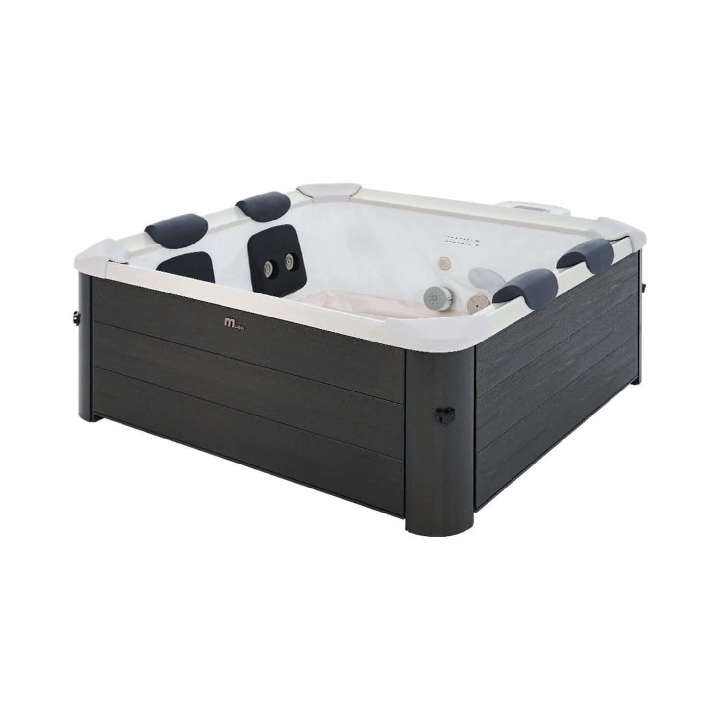 MSpa F-OS063W Oslo Supreme 6-Person 120 Jets Square Spa W/ LED Lights & Integrated App Control (SAK93516)