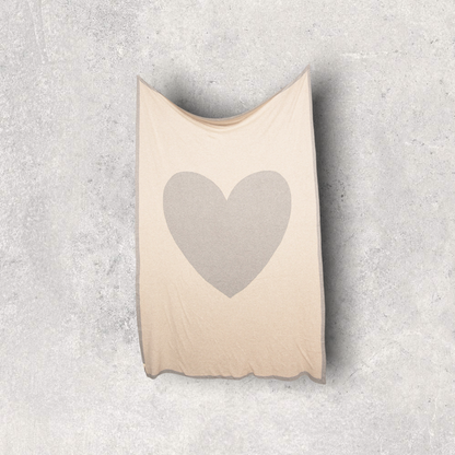 Crazy Hearts Capri Organic Cotton Travel Blanket and Eye Mask Set