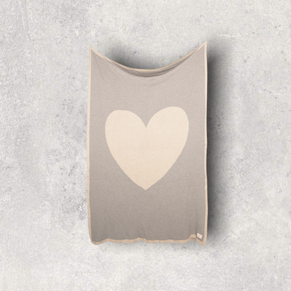 Crazy Hearts Capri Organic Cotton Travel Blanket and Eye Mask Set