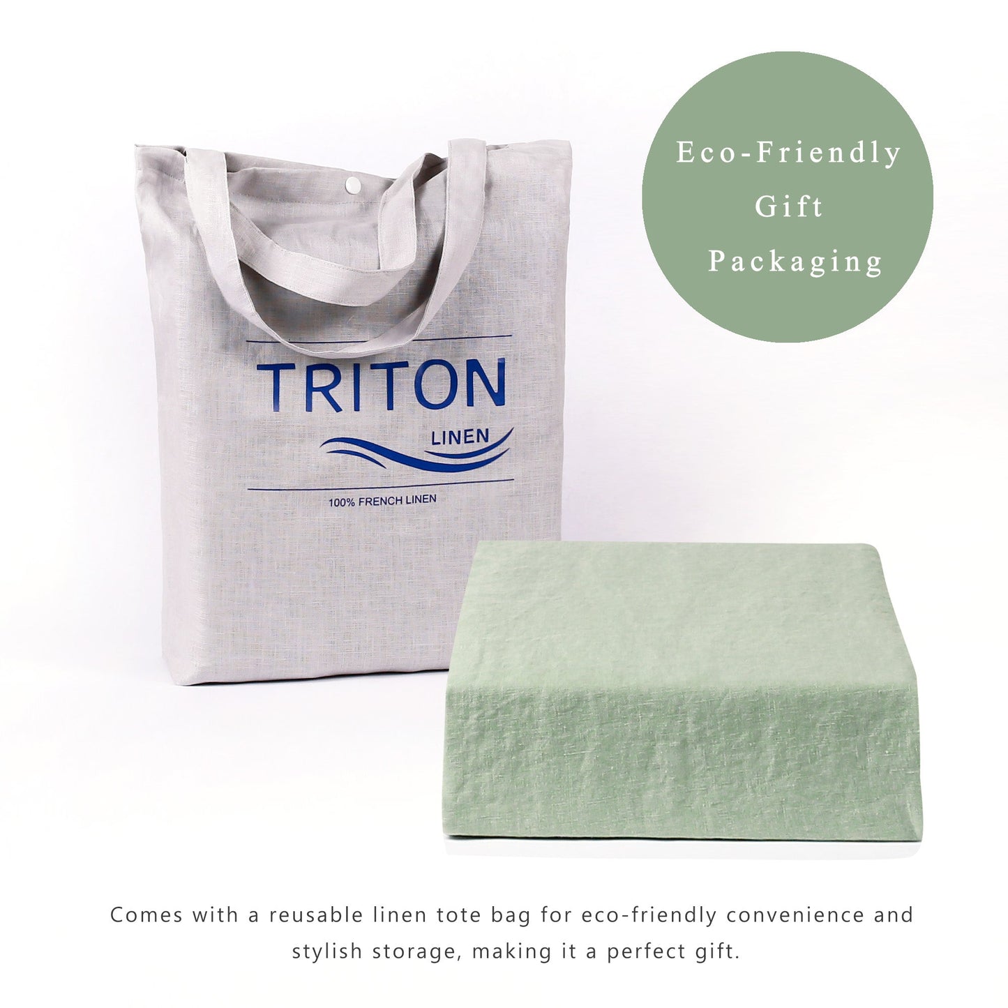 100% Linen Duvet Cover - Sage Duvet Cover Only