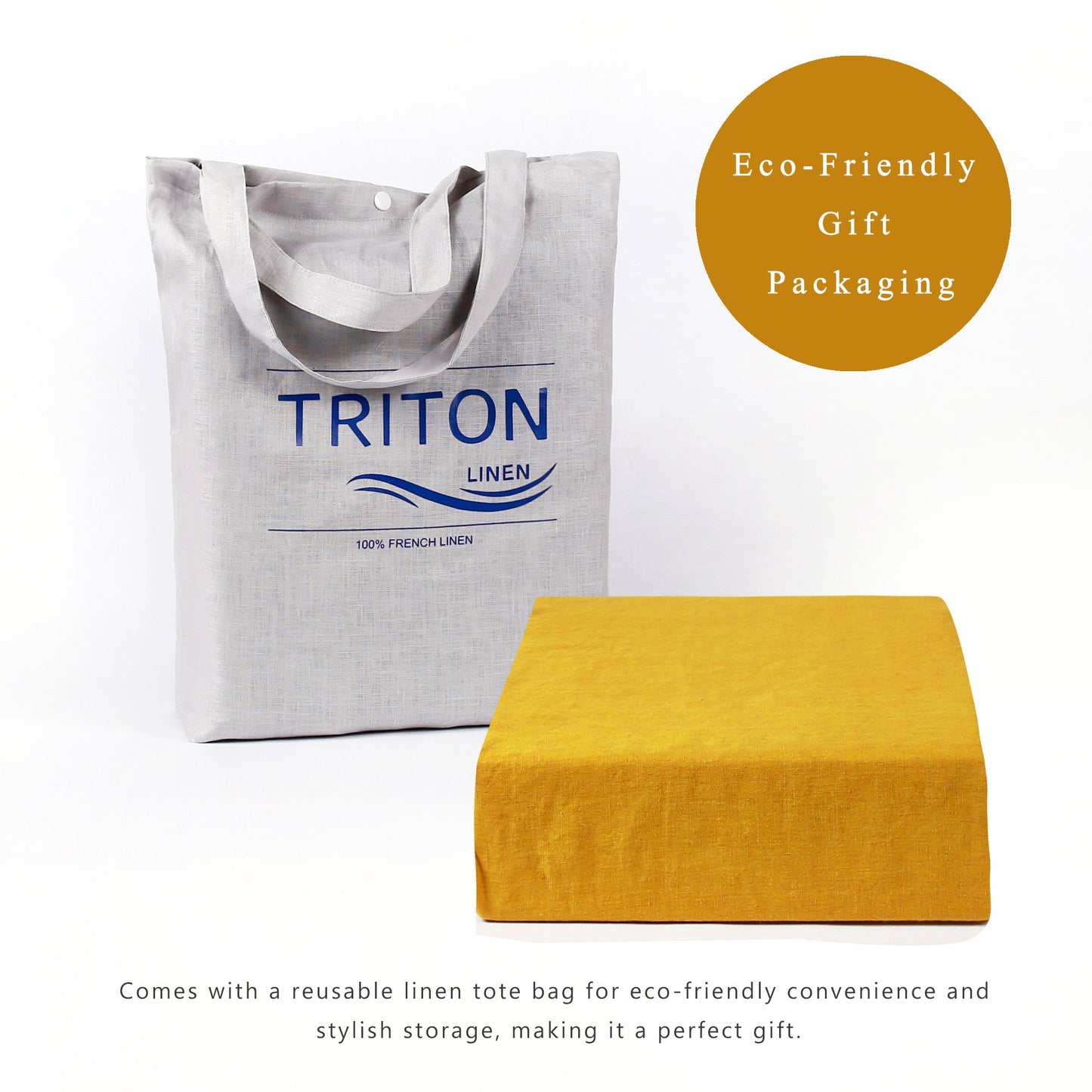 100% Linen Duvet Cover - Yellow Duvet Cover Only