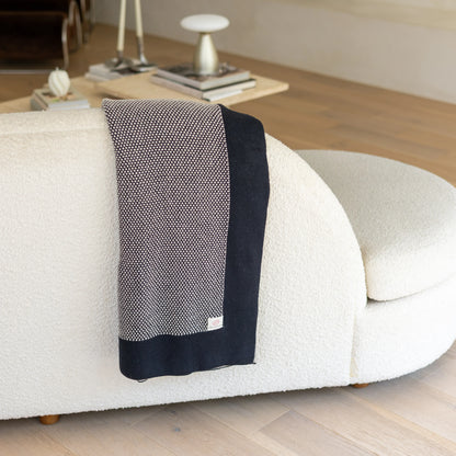 Eka Stipple Organic Cotton Throw Blanket