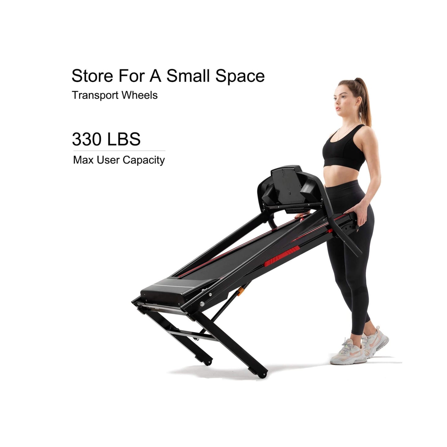 Rovix Portable 3.5HP Space Saving Folding Treadmill W/ Incline & 12 Preset Programs