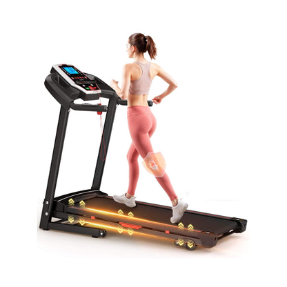 Rovix Portable 3.5HP Space Saving Folding Treadmill W/ Incline & 12 Preset Programs