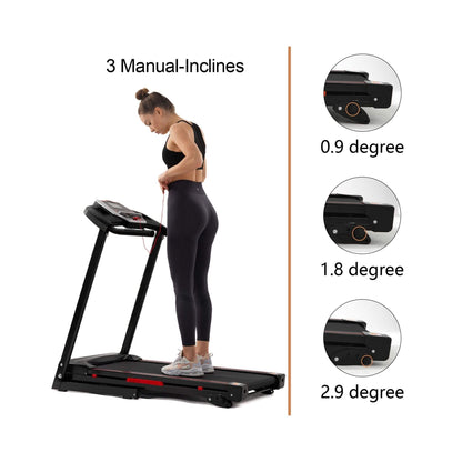 Rovix Portable 3.5HP Space Saving Folding Treadmill W/ Incline & 12 Preset Programs