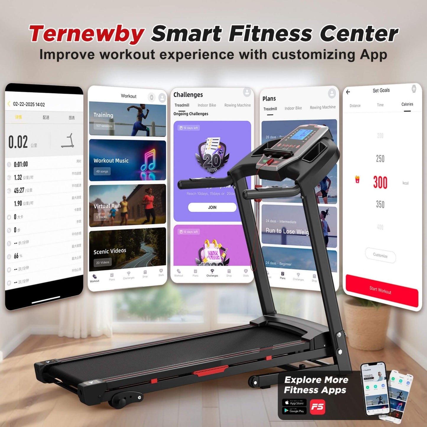 Rovix Portable 3.5HP Space Saving Folding Treadmill W/ Incline & 12 Preset Programs