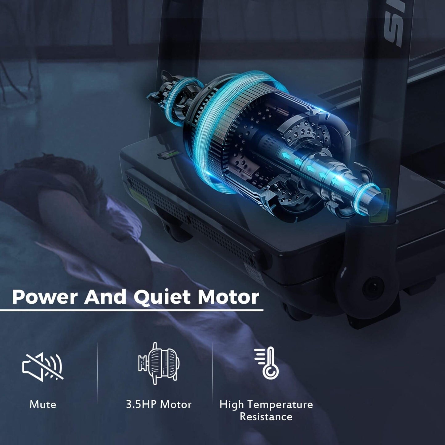 Rovix Portable Compact Home Cardio Fitness Treadmill With 3.5HP Electric Motor & Bluetooth Speakers