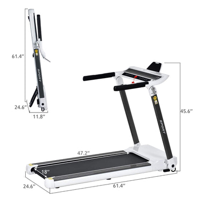Rovix Portable Compact Home Cardio Fitness Treadmill With 3.5HP Electric Motor & Bluetooth Speakers