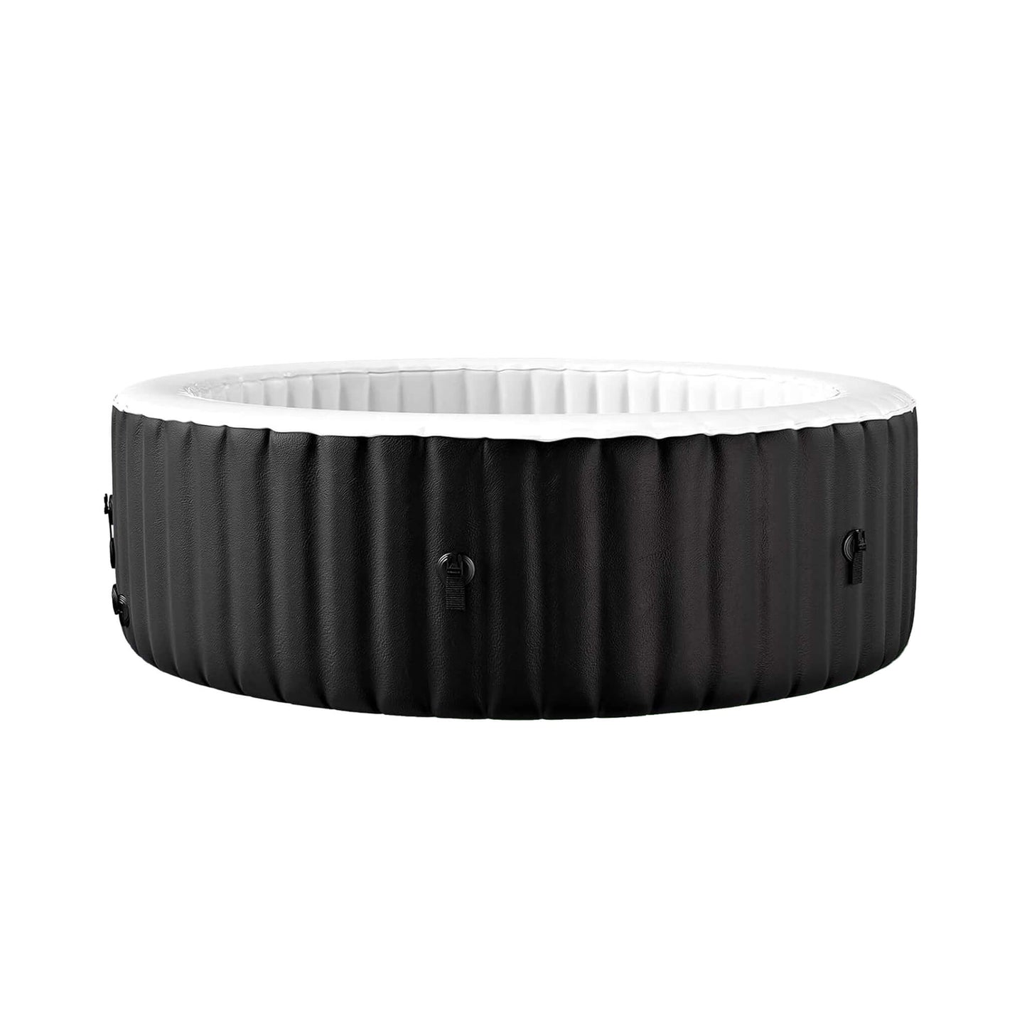Premium Large 4-Person Inflatable Hot Tub Kit With 8-Color LED Lights