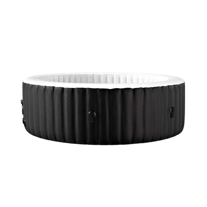 Premium Large 4-Person Inflatable Hot Tub Kit With 8-Color LED Lights