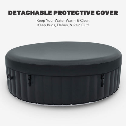 Premium Blow Up 6 Person Sauna Pool Hot Tub With 130 Jets, 7FT (SAK63510)