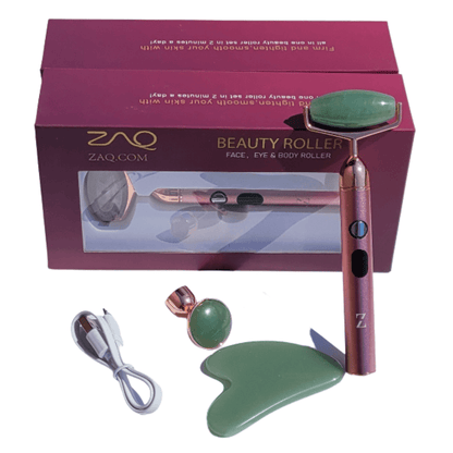 Sana Jade Vibrating Changeable Face Rollers w/ Gua Sha