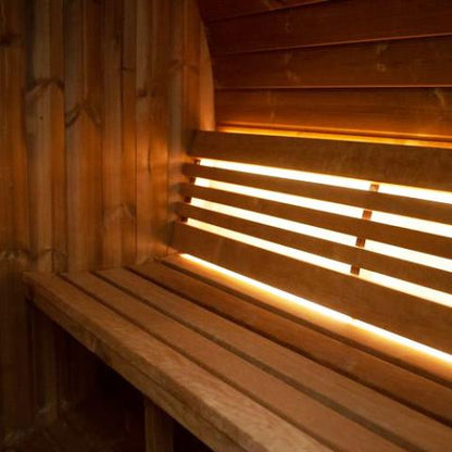 SaunaLife Model E8G Sauna Barrel Glass Front