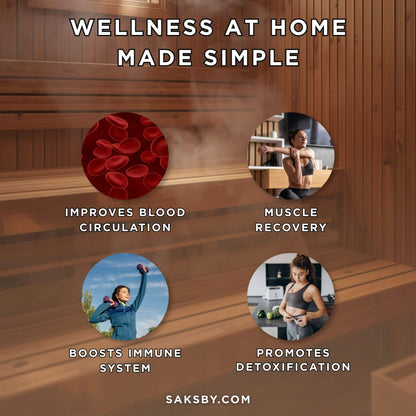 SaunaLife Model S4N Premium 6-Person Home Wood-Burning Hot Tub