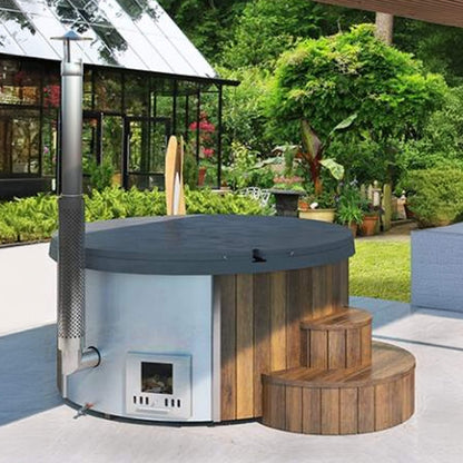 SaunaLife Model S4N Premium 6-Person Home Wood-Burning Hot Tub [SL-MODELS4N] (SAK28371)
