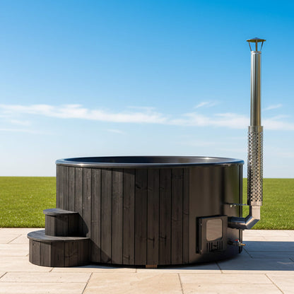 SaunaLife Model S6B 7-Person Soak-Series Home Wood-Burning Hot Tub