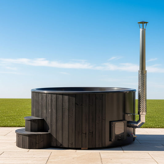 SaunaLife Model S6B 7-Person Soak-Series Home Wood-Burning Hot Tub