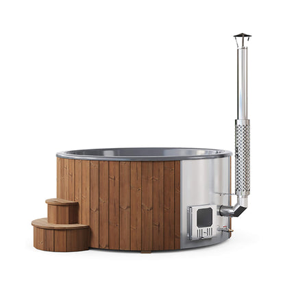 SaunaLife Model S6N 7-Person Soak-Series Home Wood-Burning Hot Tub [SL-MODELS6N] (SAK74815)