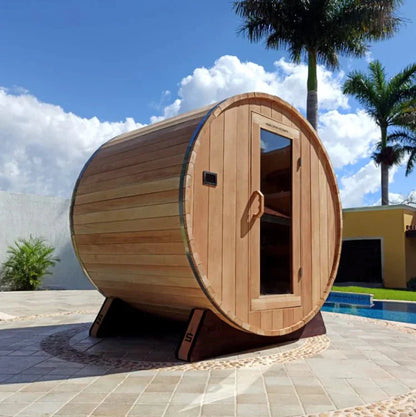 Scandia Barrel Sauna – 4-Person Traditional Sauna for Home Relaxation & Wellness