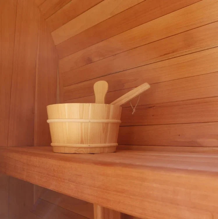 Scandia Electric Barrel Sauna Kit – 4-Person Traditional Sauna for Home