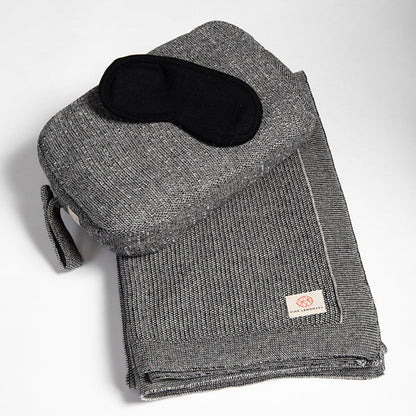 Shades Organic Cotton Travel Blanket and Eye Mask Set