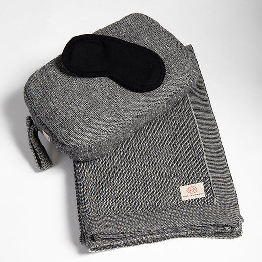 Shades Organic Cotton Travel Blanket and Eye Mask Set