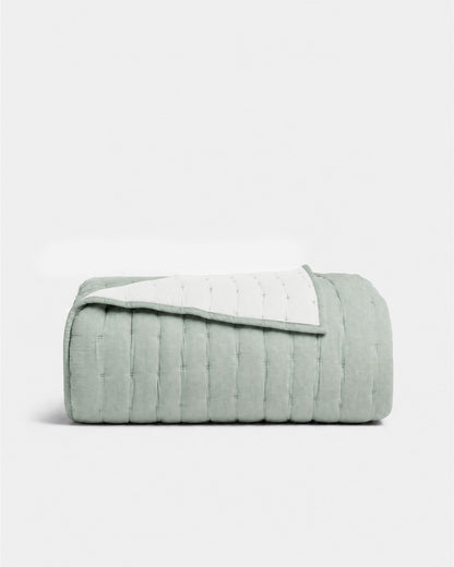Cotton Mist Stitched Quilt