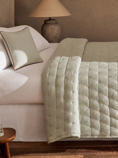 Cotton Mist Stitched Quilt