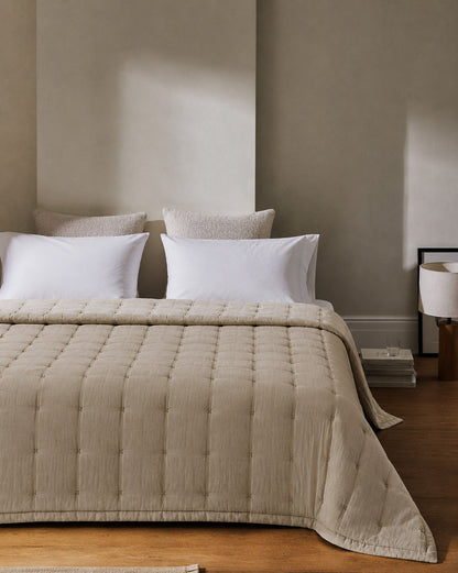 Cotton Mist Stitched Quilt