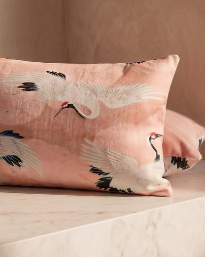 Crane in the Clouds Small Lumbar Pillow