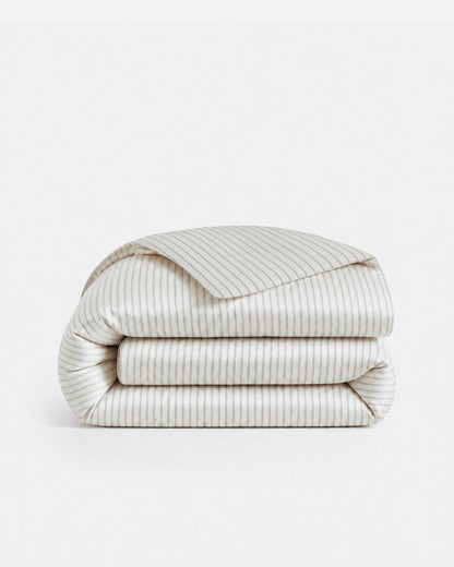 Perla Reversible Cotton Sateen Duvet Cover