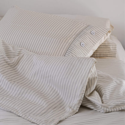 Perla Reversible Cotton Sateen Pillowcases