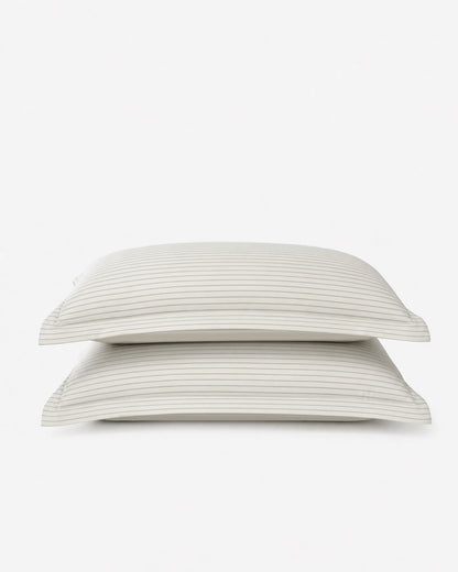 Perla Reversible Cotton Sateen Sham Set