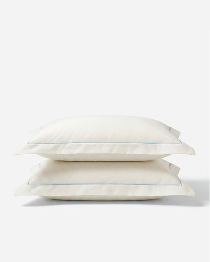Rimini Cotton Sateen Sham Set with Piping