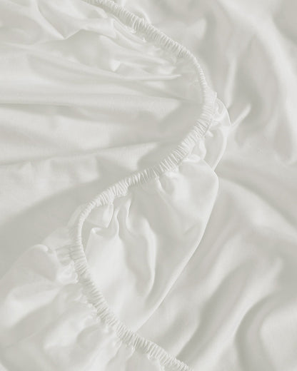 Perla Cotton Sateen Fitted Sheet Set