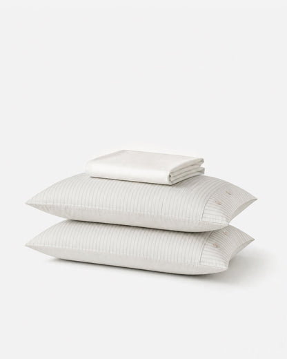 Perla Cotton Sateen Fitted Sheet Set