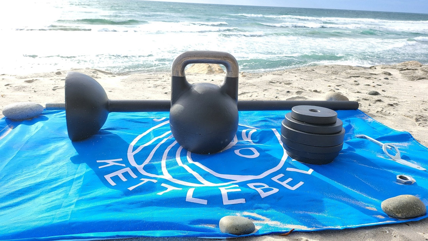 12–32 kg (26–71 lb) Adjustable Kettlebell/Mace System – Powder-Coated Cast-Iron – Black | SoCal Kettlebellz
