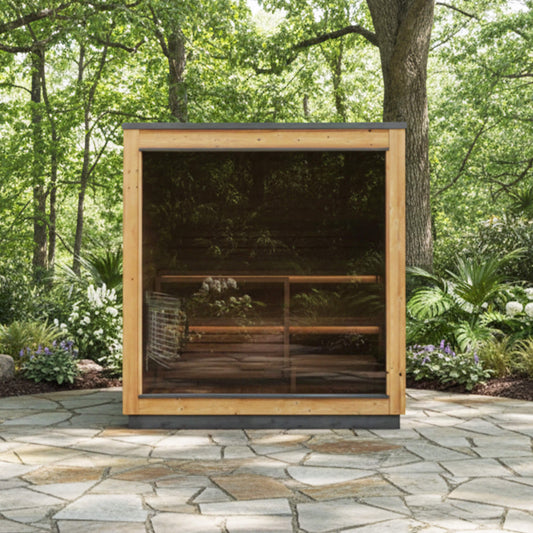 ThermaSol Nordic Dawn 4-Person Fully-Assembled Outdoor Sauna Cabin