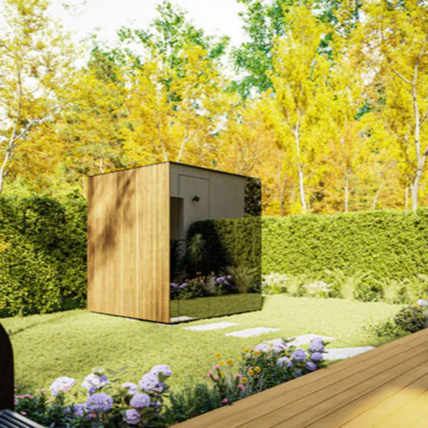 ThermaSol Spectra 4-Person Fully-Assembled Outdoor Sauna Cabin