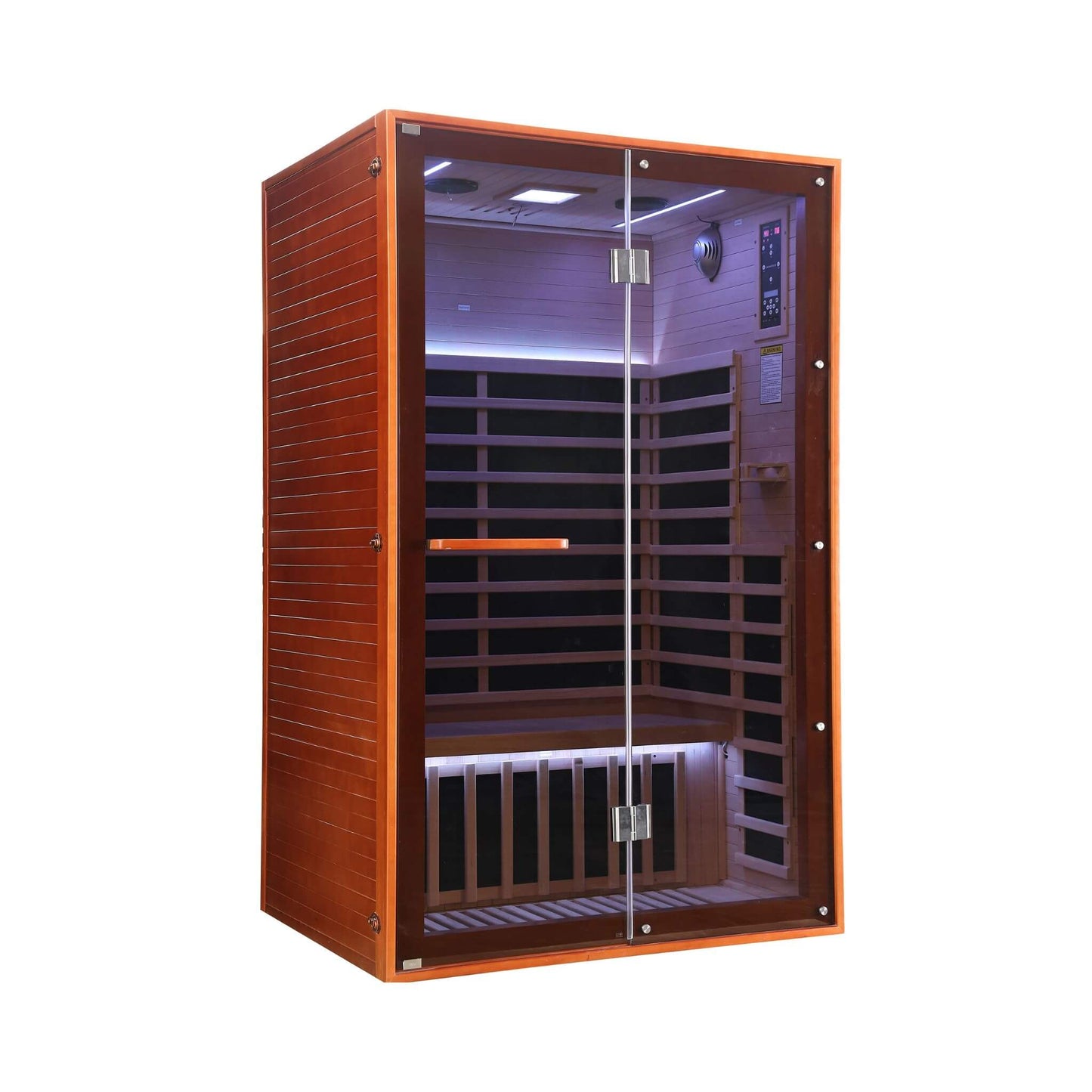 Thermora Fontaine 2-Person Luxury Canadian Hemlock Infrared Sauna With Glass Front