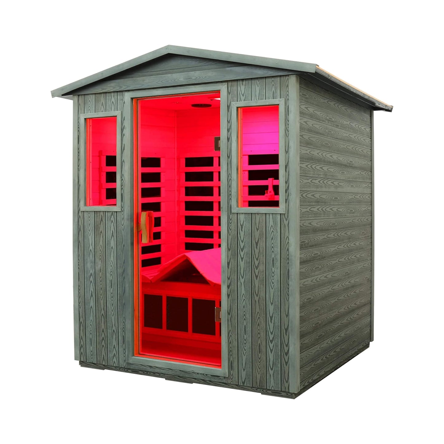Thermora 3-Person Full-Spectrum Low EMF Carbonized Composite Infrared Sauna Room With Bluetooth Speakers