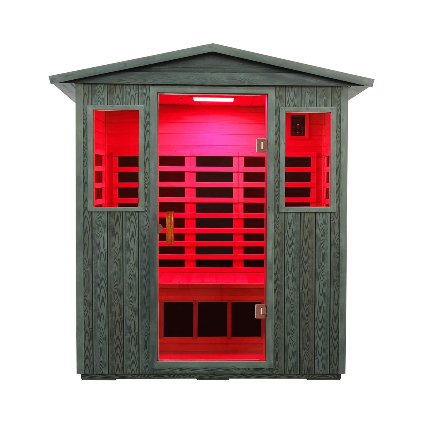 Thermora 3-Person Full-Spectrum Low EMF Carbonized Composite Infrared Sauna Room With Bluetooth Speakers