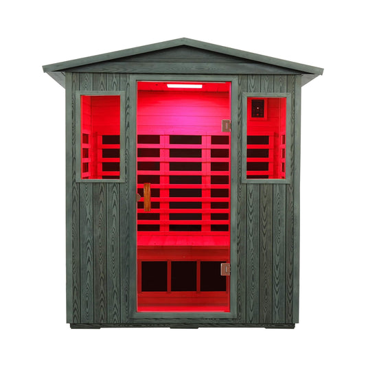 Thermora 3-Person Full-Spectrum Low EMF Carbonized Composite Infrared Sauna Room With Bluetooth Speakers (SAK85120)