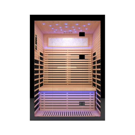 Thermora Vapor Luxury 2-Person Canadian Hemlock Wood Far Infrared Home Sauna