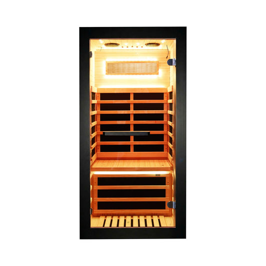 Thermora Solara Single-Person Chilean Pine Infrared Sauna Cabin