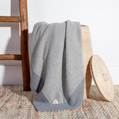 Eka Stipple Organic Cotton Throw Blanket